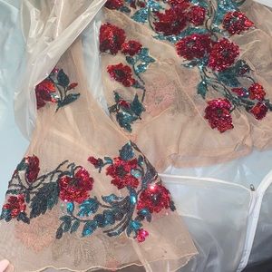 Dress with Flower Sequence